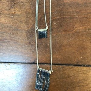 Gold and black necklace